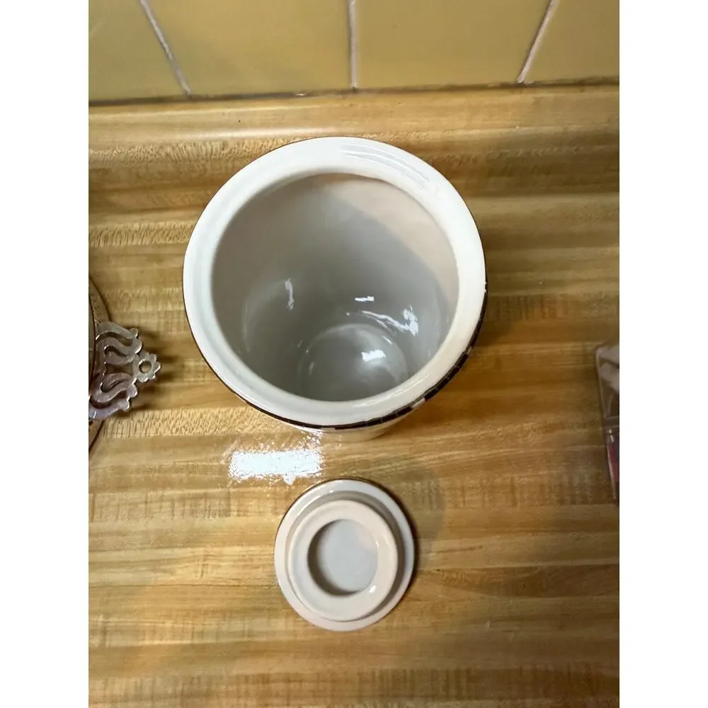 Anthropologie Bistro Tile Bonjour Canister
